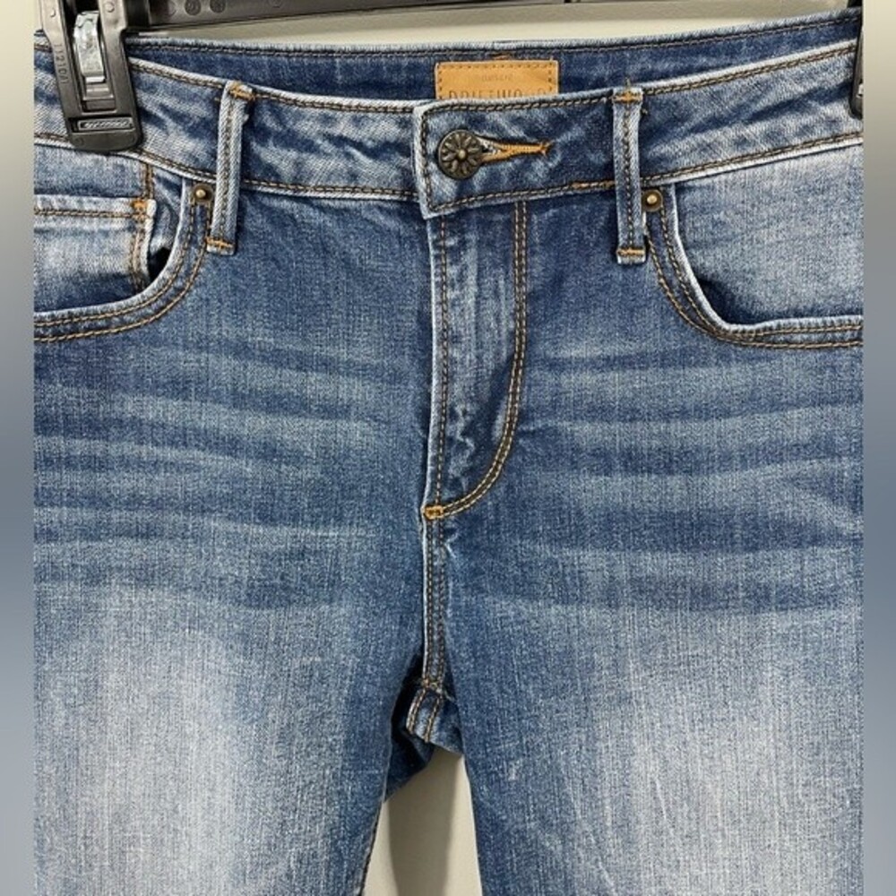 Driftwood Audrey La Luna Straight Leg Jeans Embroidery & Sequin Trim Size 26 - Picture 4 of 8